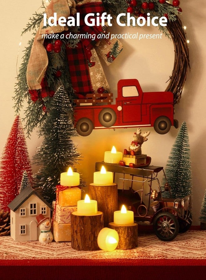 TEKCOOL مجموعة TEKCOOL المكونة من 24 قطعة من شموع الشاي LED الأكريليكية المزخرفة عديمة اللهب والدخان، مثالية للهدايا والمهرجانات واحتفالات ديوالي وديوالي وتزيين المنزل واحتفالات نافراتري والذكرى السنوية وأعياد الميلاد. - Image 2